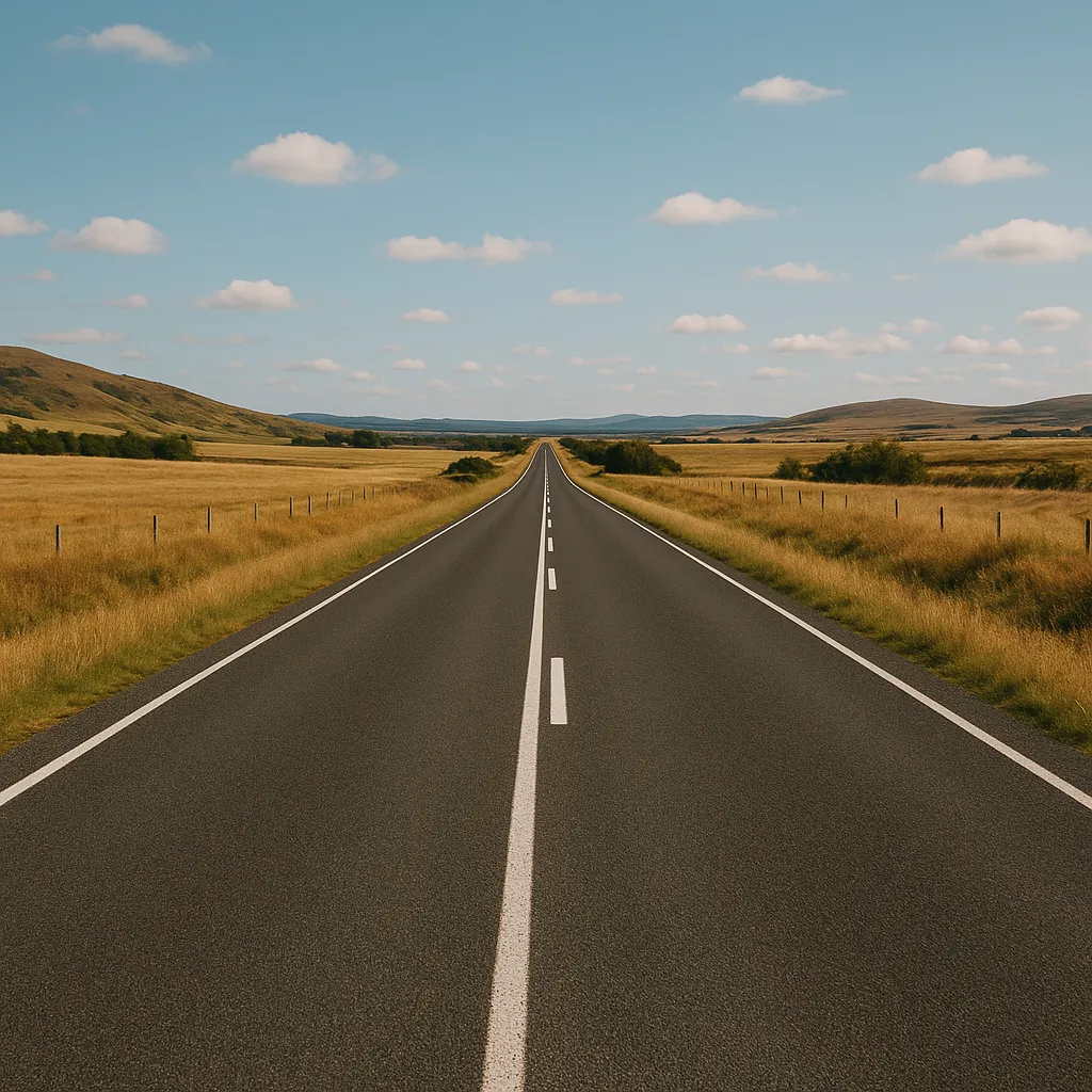 Ruta tranquila para transportista de cercanía en entorno rural
